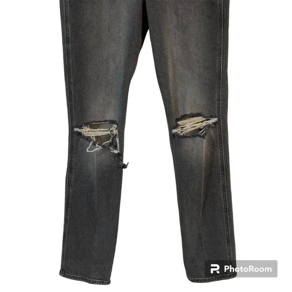 Hollister California Sz 0 Long Ultra High-Rise Mom Jean Vintage Stretch Black - Picture 6 of 12